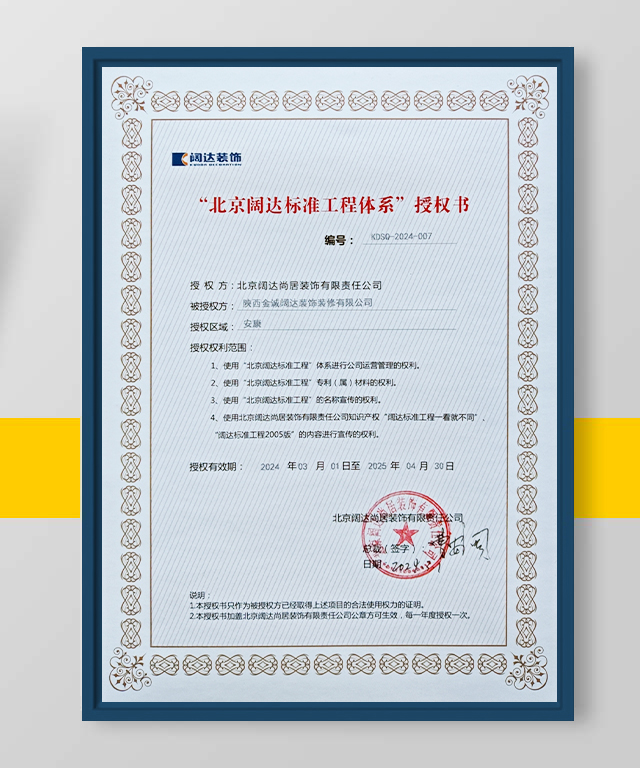 闊達(dá)授權(quán)證書