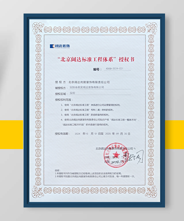 闊達(dá)授權(quán)證書