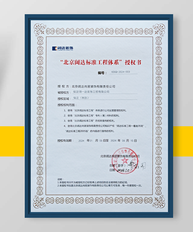 闊達(dá)授權(quán)證書