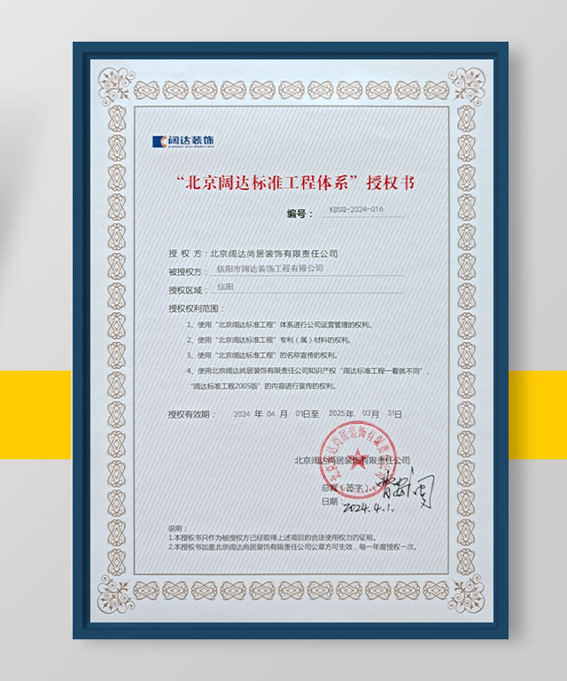 闊達(dá)授權(quán)證書